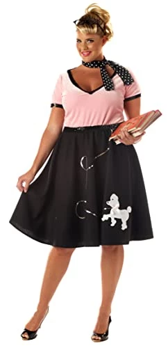Plus Size 50s Sweetheart Costume - Sock Hop Halloween Costumes 1X 2X 3X