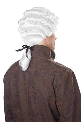 California Costumes Men's Colonial Man Wig, White, One Size 4 California Costumes Men's Colonial Man Wig, White, One Size - Image 2