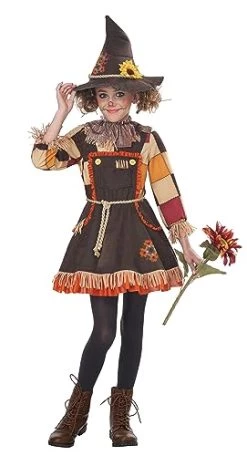 Girl's Patchwork Scarecrow Costume