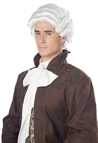 California Costumes Men's Colonial Man Wig, White, One Size 3 California Costumes Men's Colonial Man Wig, White, One Size