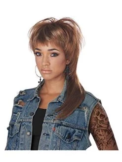 California Costumes Women's The Femullet Wig, Brown, One Size -California Costume Collections Shop 412srwUJXGL 1