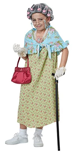 Girls Old Lady Costume Kit