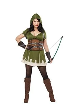 California Costumes Women's Size Lady Robin Hood Adult Woman Plus Costume, Olive/Brown