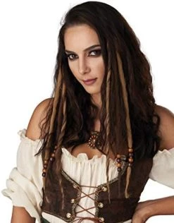 California Costumes Clip-in Dreads (Brown), Standard -California Costume Collections Shop 417IKYMMaLL. AC