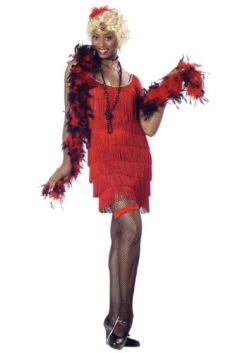 California Costumes Fashion Flapper Adult Costume - Red