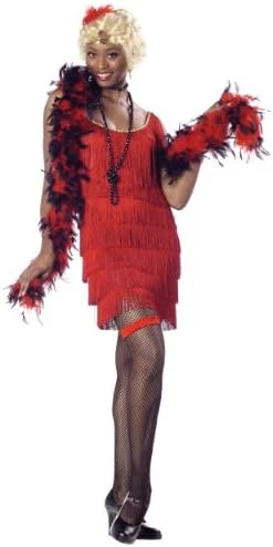 California Costumes Fashion Flapper Adult Costume - Red 5 California Costumes Fashion Flapper Adult Costume - Red - Image 3