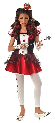 California Costumes Tween Queen Of Hearts Costume,Red/Black/White