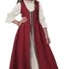 California Costumes Renaissance Faire Dress Girls' Costume (Red) 2 California Costumes Renaissance Faire Dress Girls' Costume (Red) -California Costume Collections Shop 41DaIBCaSL