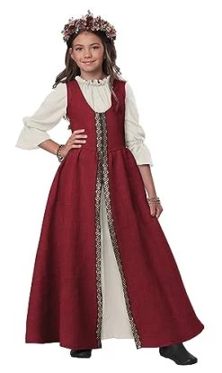 California Costumes Renaissance Faire Dress Girls' Costume (Red)