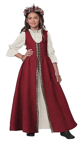 California Costumes Renaissance Faire Dress Girls' Costume (Red) 3 California Costumes Renaissance Faire Dress Girls' Costume (Red)