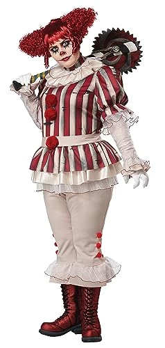 Plus Size Sadistic Clown Costume For Women