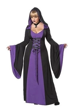 Plus Size Deluxe Hooded Robe Costume