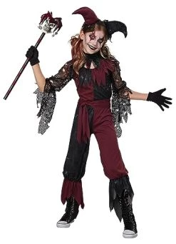 Psycho Jester Costume For Girls