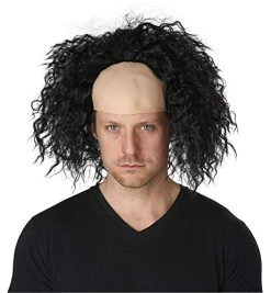 California Costumes Mens Clown Pattern Baldness Bald Cap Costume Wig, Black, One Size US -California Costume Collections Shop 41IyoQfT2L