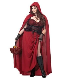 Plus Size Dark Red Riding Hood Costume
