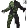 Mens Green Scary Jester Costume