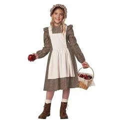 California Costumes Frontier Settler Girl Child Costume (Brown)