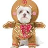 Gingerbread Pup Dog Costume Large Beige