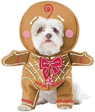 Gingerbread Pup Dog Costume Large Beige 7 Gingerbread Pup Dog Costume Large Beige - Image 6