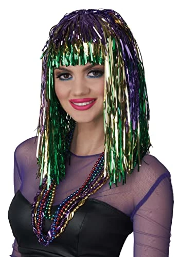 California Costumes Mardi Gras Tinsel Wig Standard 6 California Costumes Mardi Gras Tinsel Wig Standard - Image 4