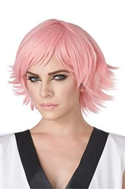 California Costumes Women's Feathered Cosplay Wig, Rose Pink, One Size