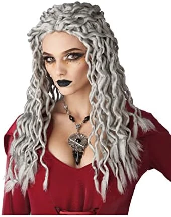 California Costumes Gray Crinkle Dreads Wig Standard 6 California Costumes Gray Crinkle Dreads Wig Standard - Image 4