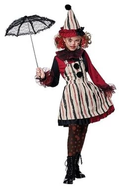 Clever Clown Girls Child Halloween Costume