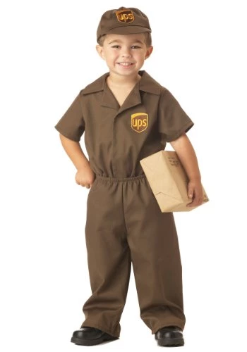 Little Boys' UPS Guy Costume Small (2-3) 3 Little Boys' UPS Guy Costume Small (2-3)