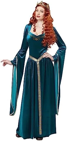 Women's Lady Guinevere Teal Costume 7 Women's Lady Guinevere Teal Costume - Image 5