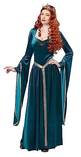 Women's Lady Guinevere Teal Costume 3 Women's Lady Guinevere Teal Costume