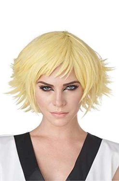 California Costumes Women's Feathered Cosplay Wig, Yellow, One Size