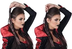 California Costumes Clip-In Braids (Red/Black), Standard -California Costume Collections Shop 41cnXBTtKdL