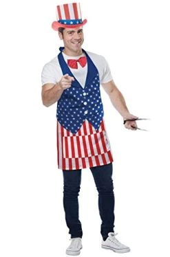 California Costumes 4Th Of July Apron - Adult Costume Adult Costume, Red/Blue/White, One Size