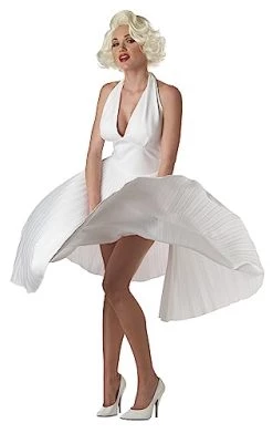 Marilyn Monroe Deluxe White Halter Dress Costume