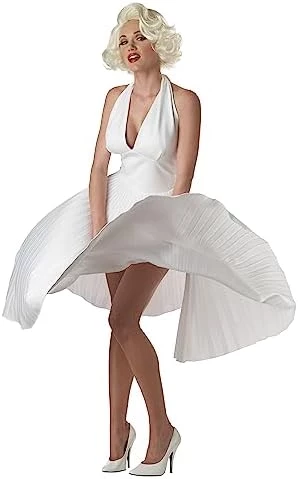 Marilyn Monroe Deluxe White Halter Dress Costume 9 Marilyn Monroe Deluxe White Halter Dress Costume - Image 7