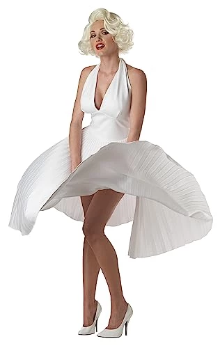 Marilyn Monroe Deluxe White Halter Dress Costume 3 Marilyn Monroe Deluxe White Halter Dress Costume