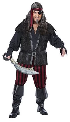 Mens Plus Size Ruthless Rogue Pirate Costume