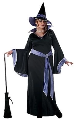 Adult Womens Plus The Glamour Witch Costume