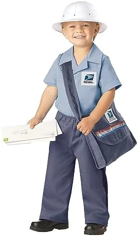 Toddler Postman Costume Blue 7 Toddler Postman Costume Blue - Image 5