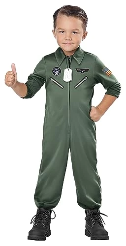 California Costumes Child Unisex Jr. Jet Pilot Toddler Costume Army Green, Td (3-4) 4 California Costumes Child Unisex Jr. Jet Pilot Toddler Costume Army Green, Td (3-4) - Image 2