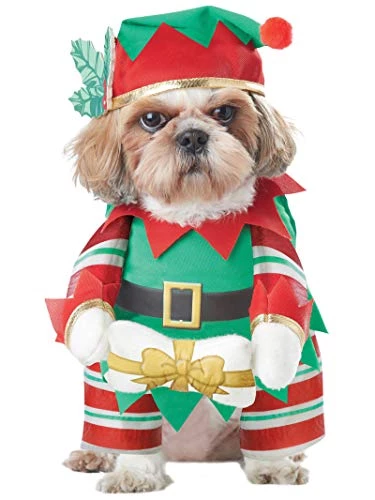 Elf Pup Dog Costume Large 3 Elf Pup Dog Costume Large