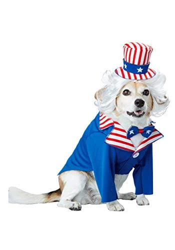 Uncle Sam Pet Costume Small Blue 3 Uncle Sam Pet Costume Small Blue