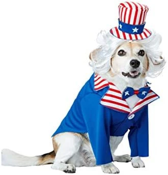 Uncle Sam Pet Costume Small Blue 8 Uncle Sam Pet Costume Small Blue - Image 6