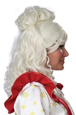 California Costumes Polyester Mrs. Claus Wig And Bun Clip, Standard -California Costume Collections Shop 41zudJYYmaL