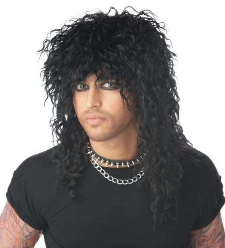 California Costumes Men's Headbanger Wig,Black,One Size 3 California Costumes Men's Headbanger Wig,Black,One Size