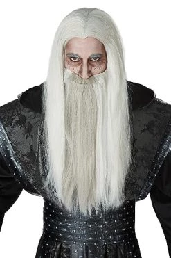 Adult Dark Wizard Wig And Beard Set