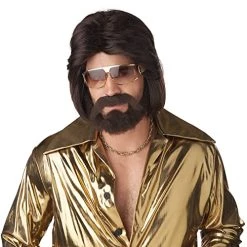 California Costumes Mens Sexy 70's Wig, Beard & Moustache Costume Wig, Brown, One Size US 7 California Costumes Mens Sexy 70's Wig, Beard & Moustache Costume Wig, Brown, One Size US -California Costume Collections Shop 51R4Cn2B yL 1