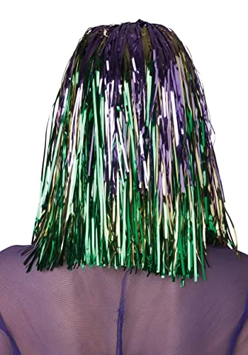 California Costumes Mardi Gras Tinsel Wig Standard 4 California Costumes Mardi Gras Tinsel Wig Standard - Image 2