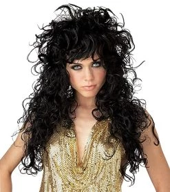 California Costumes Dangerous 80's Rocker Costume Wig - Black