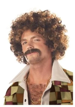 California Costumes Disco Dirt Bag Wig And Mustache